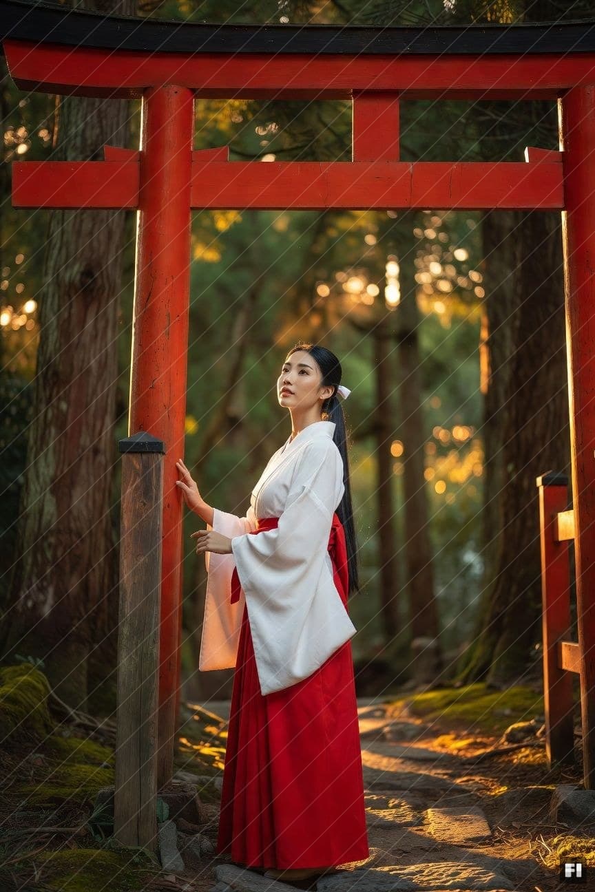 鳥居の巫女 — 黄金の時間