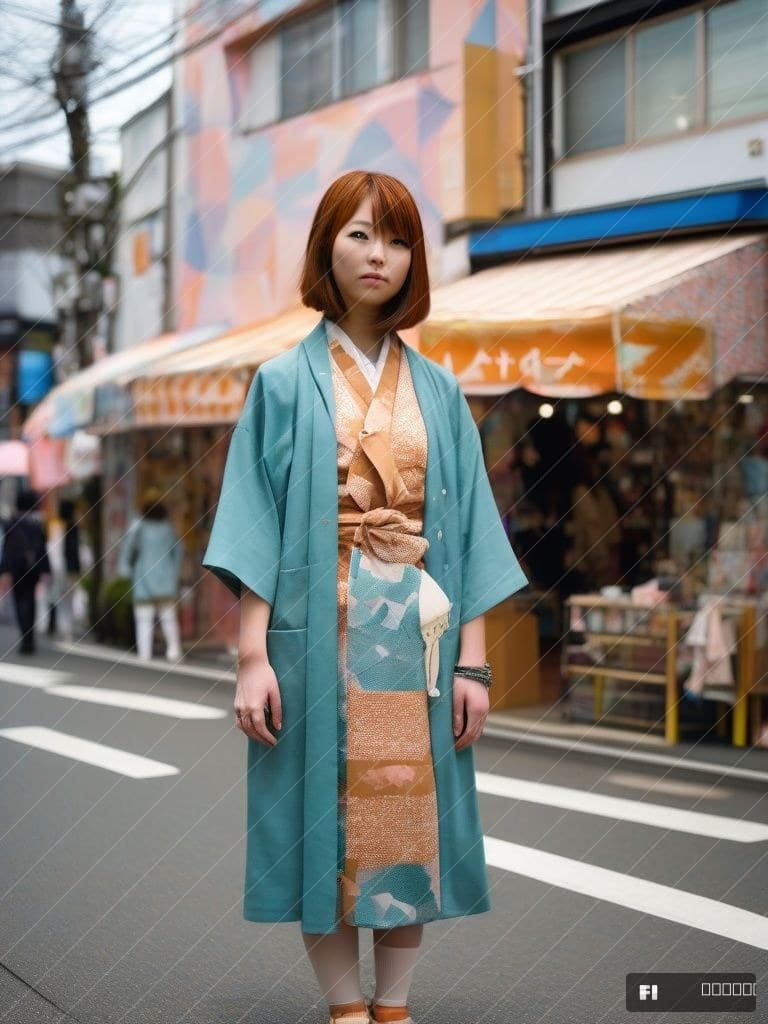 着物ストリートファッション — 原宿